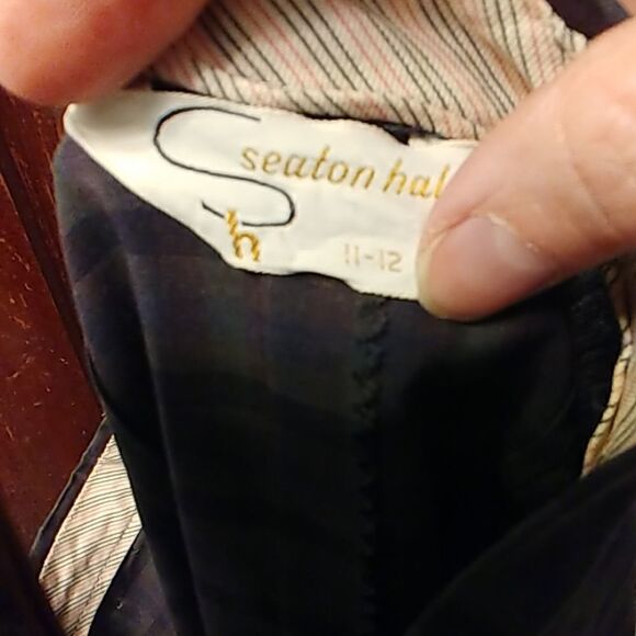 Vintage 60s Seaton Hall Plaid Cotton Pencil Skirt - Picture 5 of 8